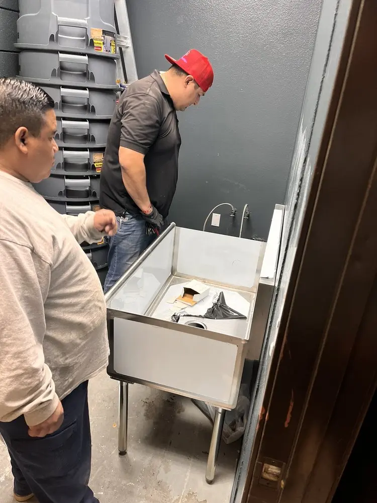 Commercial plumbing and sink installation in Trainer